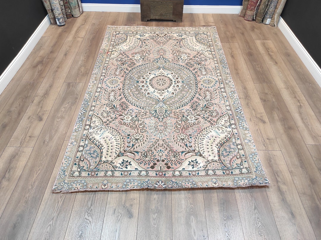 Persian Large Rug Pink Persian Rug Bohemian Rug Living Room Etsy