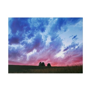 Pink sky at night