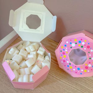 Fondants Parfumés en cire végétale – Petits Coeurs Gourmands 18g/35g/80g – Brûle-Parfum & Parfum Fruités - Boîte Cadeau Donut