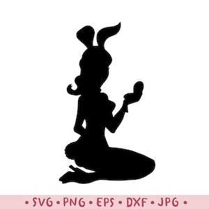 Vintage Bunny girl party soltero svg corte /svg, dxf, eps, jpg, png, svg / playboy bunny para cortar / archivos svg para cortar mashines