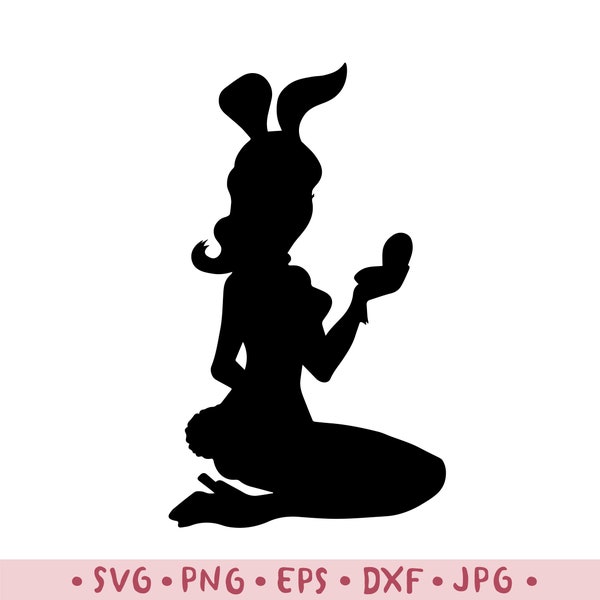 Vintage Bunny girl party bachelor svg cut /svg, dxf, eps, jpg, png, svg / playboy bunny for cut / svg files for cutting mashines