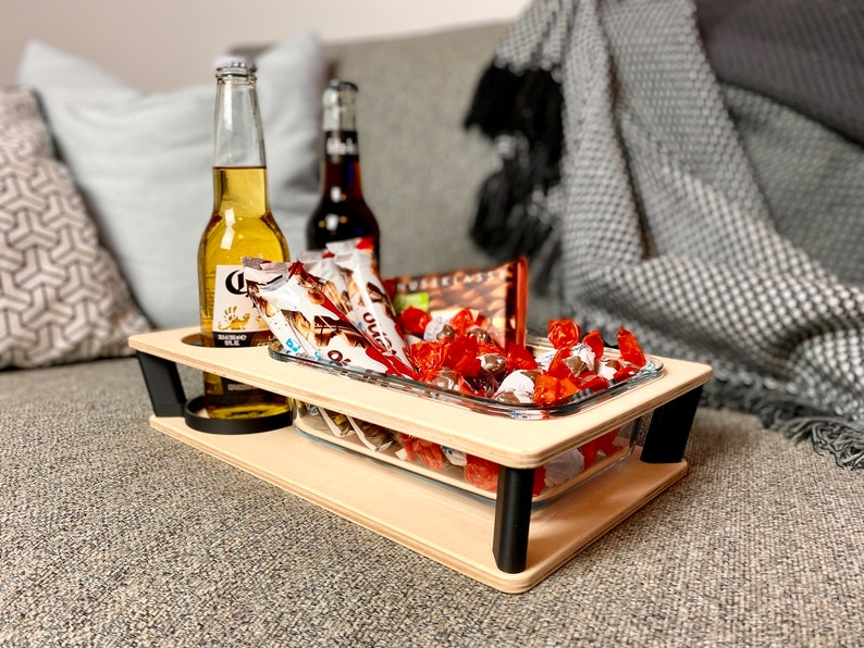 Couchbar Mini Plus Snackbar Couchbutler Snackbox Sofa-Bar Couch Tablett 3D Druck Couch-Butler Geschenk Vatertag zdjęcie 1