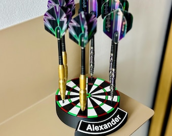 Porta Freccette Personalizzato Con Stampa 3D Con Testo E Base Per Contenere 3 Freccette Regalo Di Compleanno Decorativo Per Gli Amanti Delle Freccette - CALLIE - Foto 5