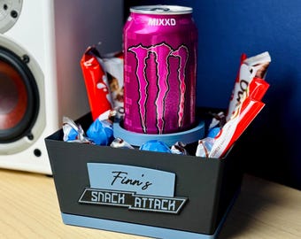 Gepersonaliseerde snackbar / Couch bar gamer / Snackbar filmavond / Gamen / speciaal gepersonaliseerd cadeau / Verjaardagscadeau tiener