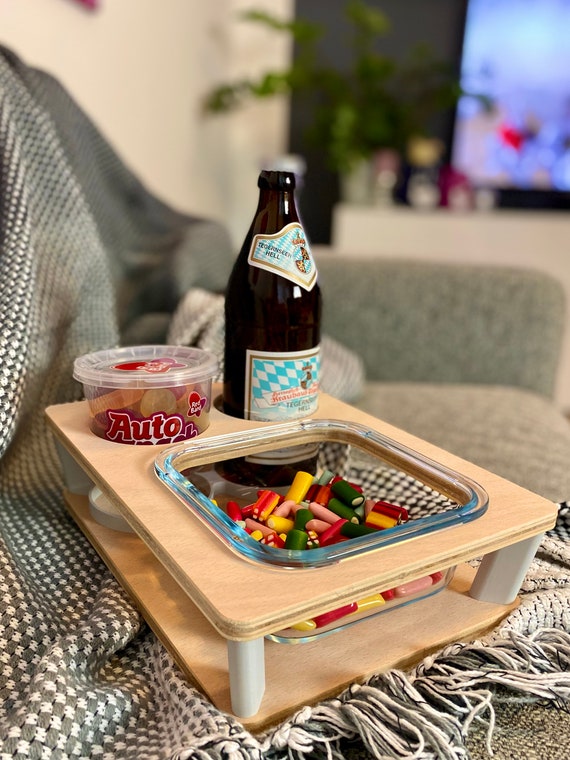 Couch on sale snack tray