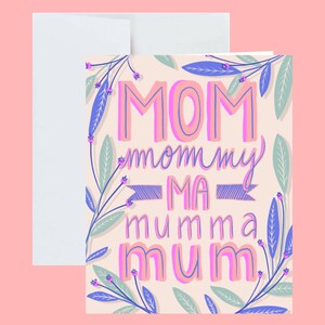 Tarjeta del día de la madre de mamá con sobre blanco - Humor, mamá, mamá, mamá, mamá, cita de Stewie