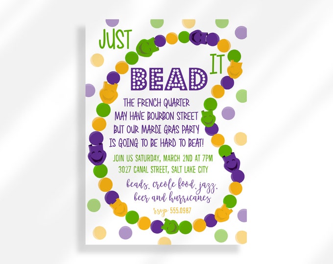 mardi gras place cards