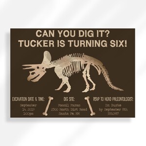 Editable Dinosaur Birthday Invitation Instant Download | Dinosaur Theme Birthday Party | Dinosaur Dig Party | Dinosaur Excavation Party
