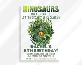Invito di compleanno di dinosauro modificabile Modello di invito digitale/stampabile/Invito di compleanno per bambini di dinosauro Download istantaneo di qualsiasi età