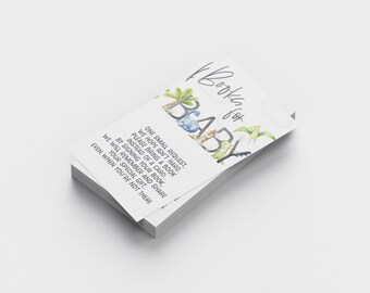 Editable Dinosaur Baby Shower Books for Baby Invitation Insert Digital Download | Gender Neutral Books For Baby Shower | Book Request