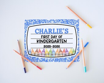 Personalized Last Day of School Sign For Boys Editable, End of School Photo Prop Sign Printable, End of Year Autograph 2025 Sign 1st Day Of