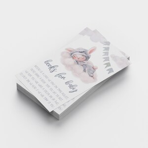 Livres modifiables pour bébé en téléchargement numérique | Demandez des livres au lieu d'une carte | Jeux de baby shower pour invitation baby shower