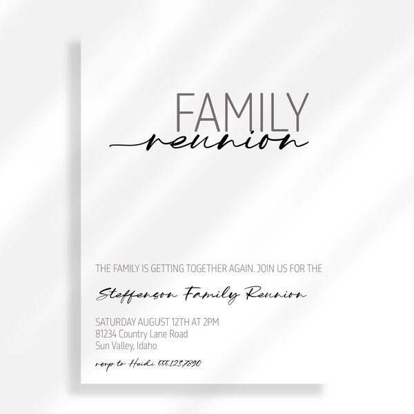 Black Family Reunion Invitation - Etsy