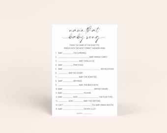 Name that Baby Song Baby Shower Game Instant Download Name that Baby Tune Funny Baby Shower Games Song Guessing Game Music Shower Game