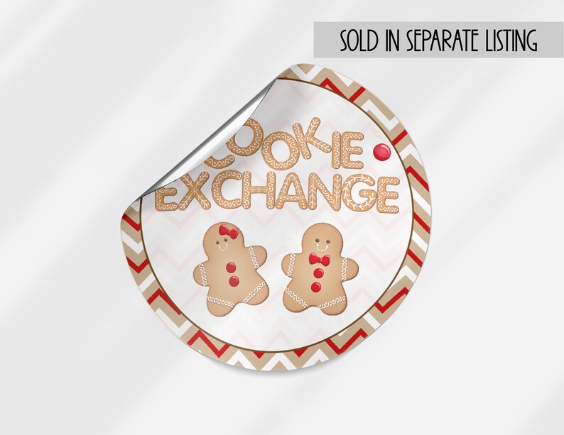 Editable Gingerbread Food Labels for Holiday Cookie Exchange - Etsy
