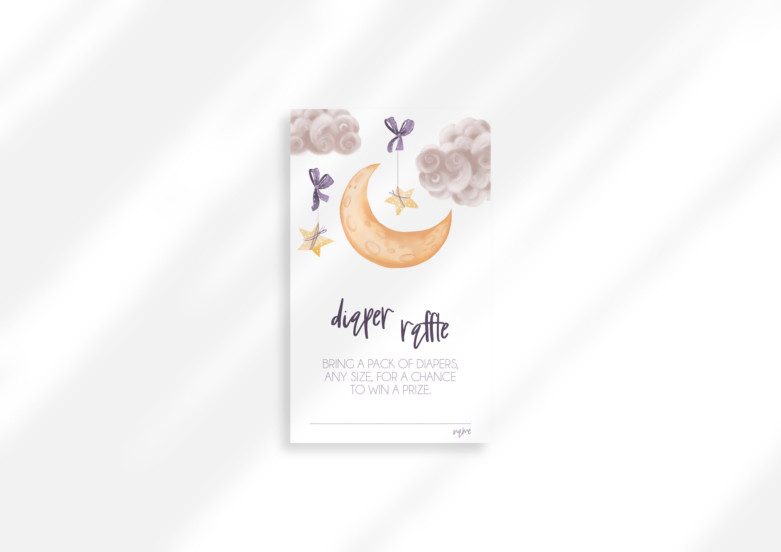Editable Moon Baby Shower Diaper Raffle Tickets Printable | Card for ...