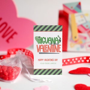 Iguana Be Your Valentine Tags for Toddlers Editable, Iguana Valentine Cards for Kids Printable, Funny Valentines Day Cards for Boys, Lizard