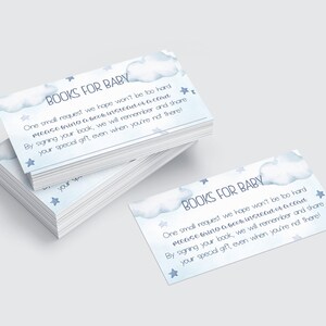 Livres bleus modifiables pour carte d'insertion de bébé | Demande de livre de fête prénatale sur le thème du dragon | Demander des livres au lieu d'une carte | Livres pour bébé Télécharger