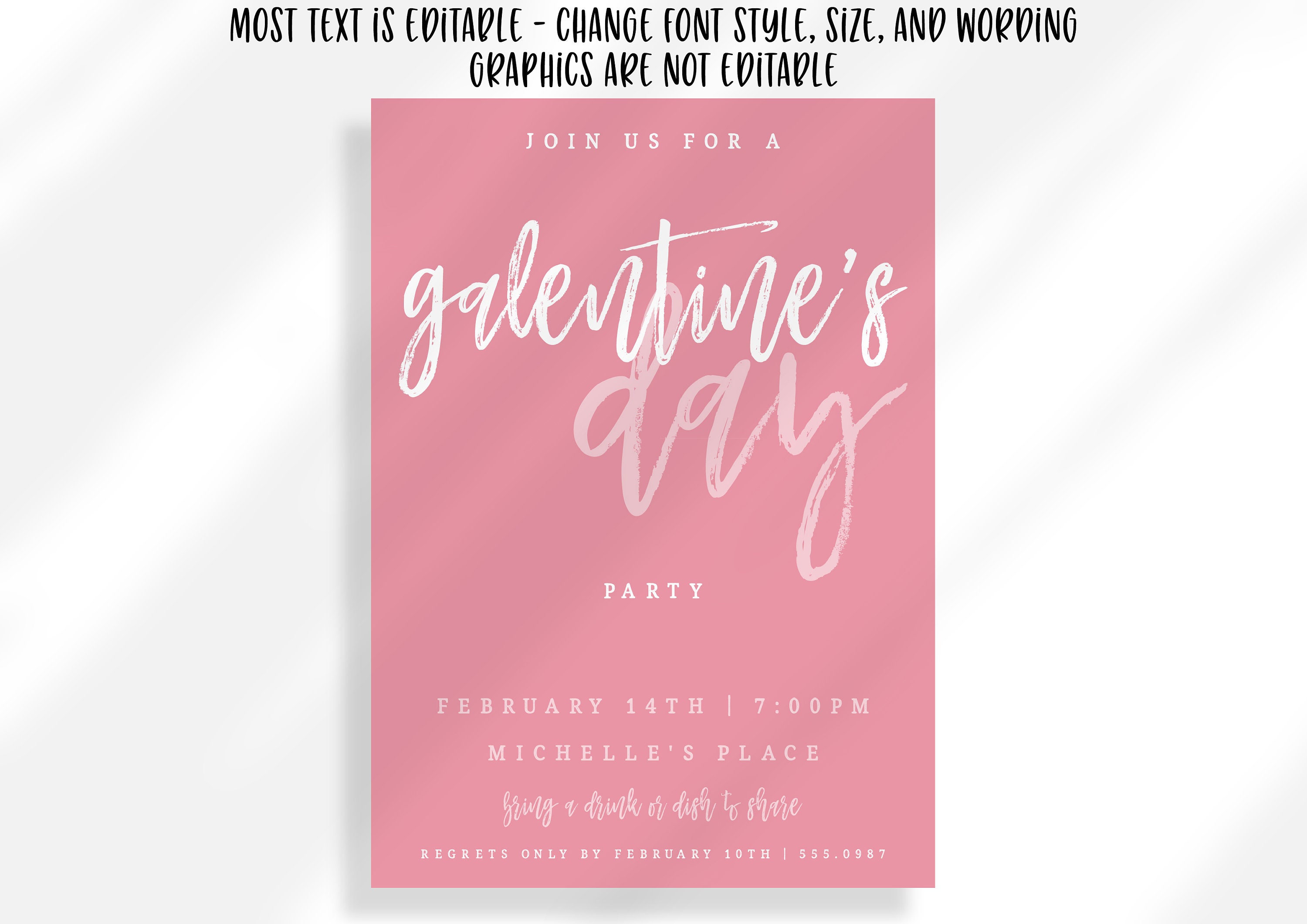 Editable Galentines Day Invitation for Instant Digital Download Editable Galentines Day Invitation for Instant Digital Download