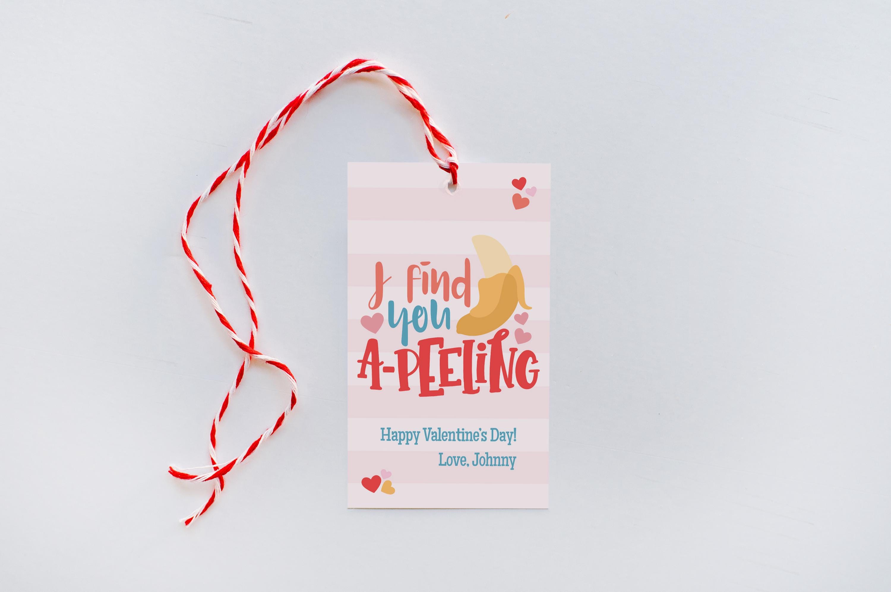 Editable Banana Valentines Gift Tags Printable Valentines for Kids ...