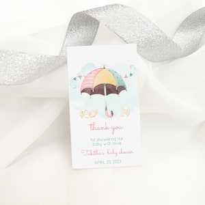 Editable Baby Shower Thank You Favor Tag | Edit All Text Digital Download Printable DIY Instant Download | April Showers Bring May Flowers