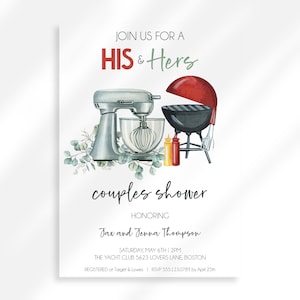 Editable His And Hers Engagement Party Invitation | Couples Shower Invitation Honey Do Shower Invitation | Housewarming Invitation Template