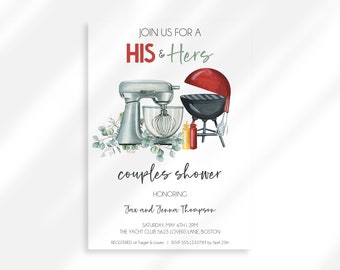 Editable His And Hers Engagement Party Invitation | Couples Shower Invitation Honey Do Shower Invitation | Housewarming Invitation Template