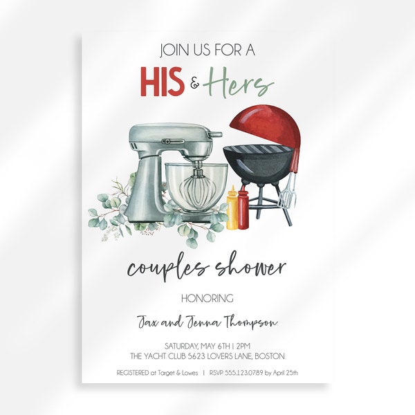 Editable His And Hers Engagement Party Invitation | Couples Shower Invitation Honey Do Shower Invitation | Housewarming Invitation Template