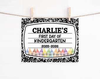 Personalized 1st Day of School, Personalized Last Day of School Sign Editable, Back To School Photo Prop Sign, End of School Autograph Sign