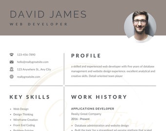 CV Template, Professional Modern Resume Template for Pages, Word & Google Docs, Clean Modern Executive Resume Template 2023, Resume Template