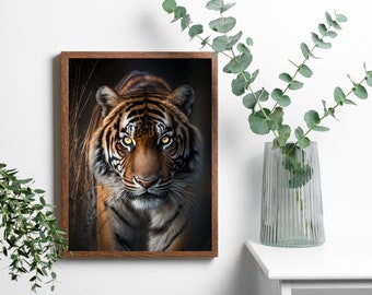 Tigre art impression safari art boho imprime neutre mur art minimaliste impression tigre mur art imprimable art téléchargement numérique