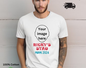 Personalised Custom Photo T Shirt, Personalised Stag T Shirt, Stag Do Shirt, Your Custom Design Print Shirt, Funny Print Shirt, Photo Shirt