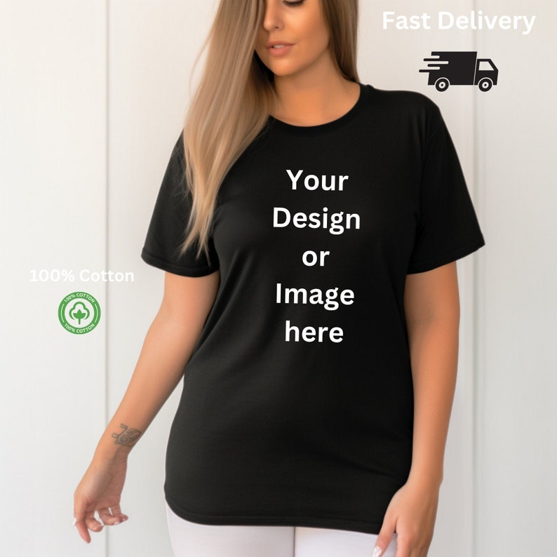 Ladies Personalised T-Shirt - Black