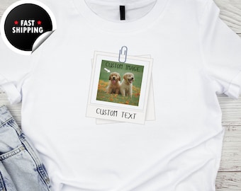 Maglietta con foto personalizzata, cornice personalizzata, maglietta unisex in regalo