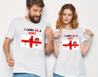 3 Lions England Tshirt, Unisex England Football Shirt, England Football Shirt, England Flag Shirt, Euro 2024 Football Shirt, Fan Shirt Gifts