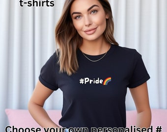 Pride Rainbow Heart T-Shirt, LGBTQ+ Unisex Shirt, Personalised Gift