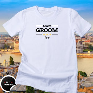 Team Groom T Shirt, Groom Bachelor Party Shirt, Groom Squad Shirts, Groom White T Shirt, Groomsmen Tee, Wedding Party Shirts, Groom Gift