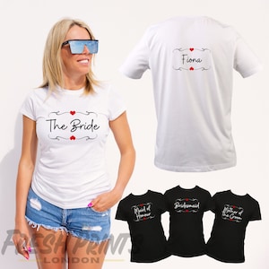 Personalised Hen Party TShirt Bride Gift Team Bride Shirt Hen Party Wedding Party T shirt Bachelorette Party Shirts Bridal Party Shirt