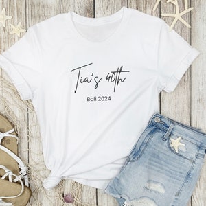 Personalised Birthday T Shirt for Women, Custom Name Birthday T shirt, Birthday Party Top, Birthday Party Shirt, Birthday Celebration Gifts