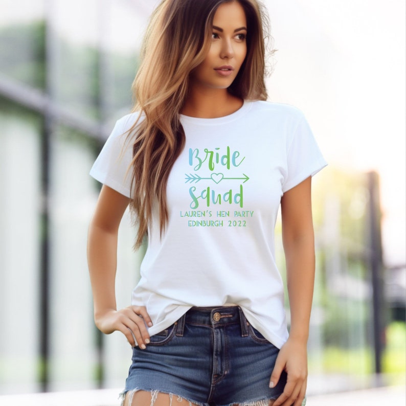 Personalised Adult T-Shirt Custom Printed Tshirt For Stags Hens Parties Bridesmaid Events Weddings and Workwear Unisex Shirts image 10