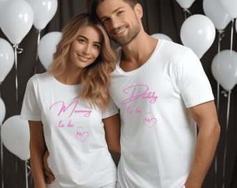 Mummy Daddy To Be T-shirt, Matching New Parents Gift, Dad T Shirt, Mom Shirt, New Dad Tee, New Mum To Be, Baby Announcement Funny Tee Top