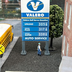 HO-1112-004 / 1:87 HO Scale Street Sign - Gas Station Gas Price