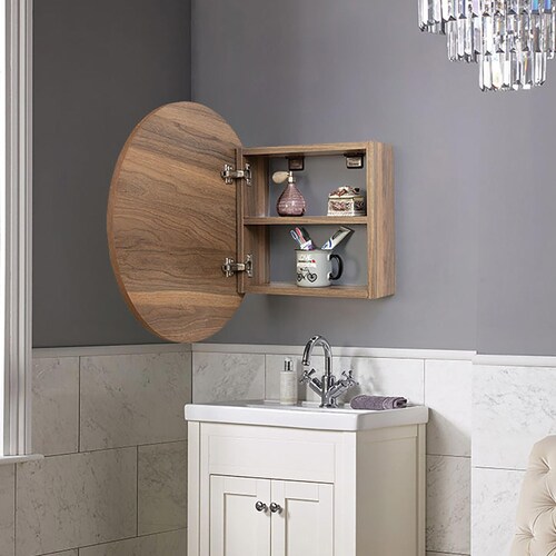 24 Inch Round Mirror With Bathroom Wall Mounted Etsy