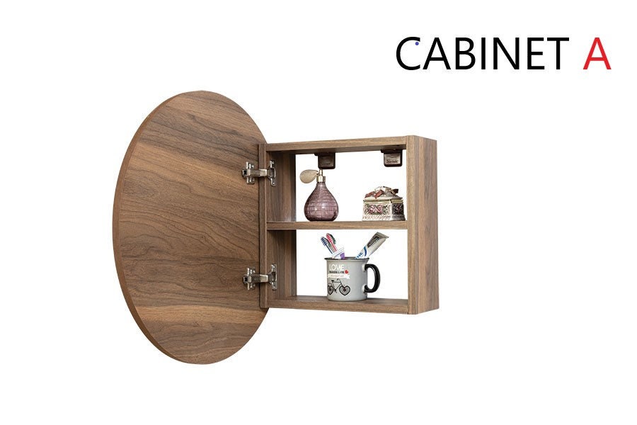 Large Round Medicine Wall Mounted Mirror With Etsy