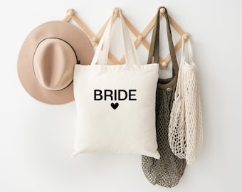 Borsa tote sposa, borsa sposa, borsa tote tela, borsa appena sposata, borsa tote luna di miele, borsa regalo nuziale, regalo per la sposa, regalo addio al nubilato