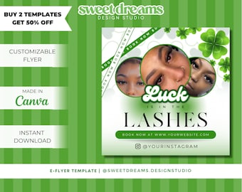 Volantino Prenotazione Marzo / Libri Marzo / Volantino Giorno di San Patrizio / Volantino Prenota Ora / Volantino Madness Marzo / Volantino Appt Braid MUA Lash Nail Hair