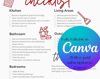 Home Staging Checklist: Real Estate Photography Prep (Canva Editable, Digital Download)