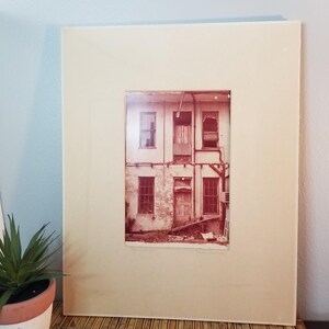 Vintage Photograph New Orleans, Louisiana Dilapidated Urban Scene Mounted Reddish Sepia Tone