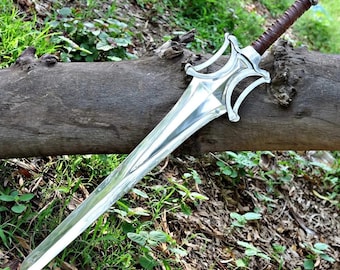Espada de poder He-Man totalmente funcional, espada de acero inoxidable hecha a mano y funda de cuero