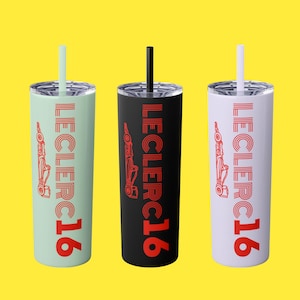 Charles Leclerc Tumbler F1 Gift Water Bottle Ferrari F1 Christmas Gift Charles Leclerc Water Bottle Formula 1 Birthday Gift for F1 Ferrari